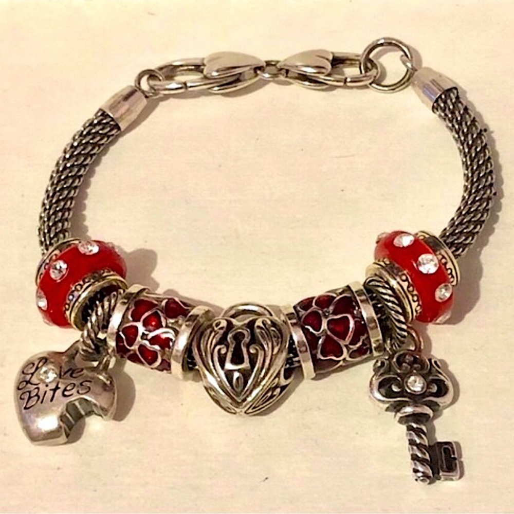 Brighton Magic Key charm Silver with clear crystal accents Retired - Picture 4 of 5